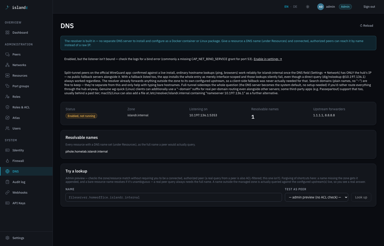 DNS resolver